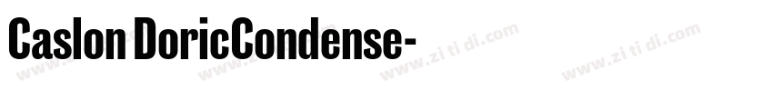 Caslon DoricCondense字体转换